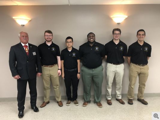 L-R  State Deputy LeRoy J. Anderle, Hong Nguyen,Duwan Booker, Joel Brackett, Samuel Stengel